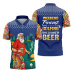 Funny Bearded Golfer Beer Lover Hawaiian Golf Shirt, Hawaiian Golf Shirt, Printed Golf Shirts